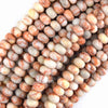Natural Red Spider Web Jasper Rondelle Button Beads 15