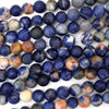Natural Matte Orange Sodalite Round Beads Gemstone 15.5