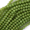 Canadian Light Green Jade Round Beads Gemstone 15