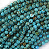 Faceted Blue Turquoise Round Beads 15.5
