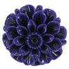 4 pieces 35mm synthetic coral carved chrysanthemum flower pendant bead purple