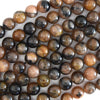 Natural Genuine Chiastolite Round Beads 15.5