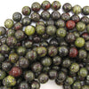 Natural Dragon Blood Jasper Round Beads 15