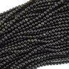 Natural Rainbow Black Obsidian Round Beads 15
