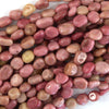 Natural Pink Rhodonite Pebble Nugget Beads Gemstone 15.5
