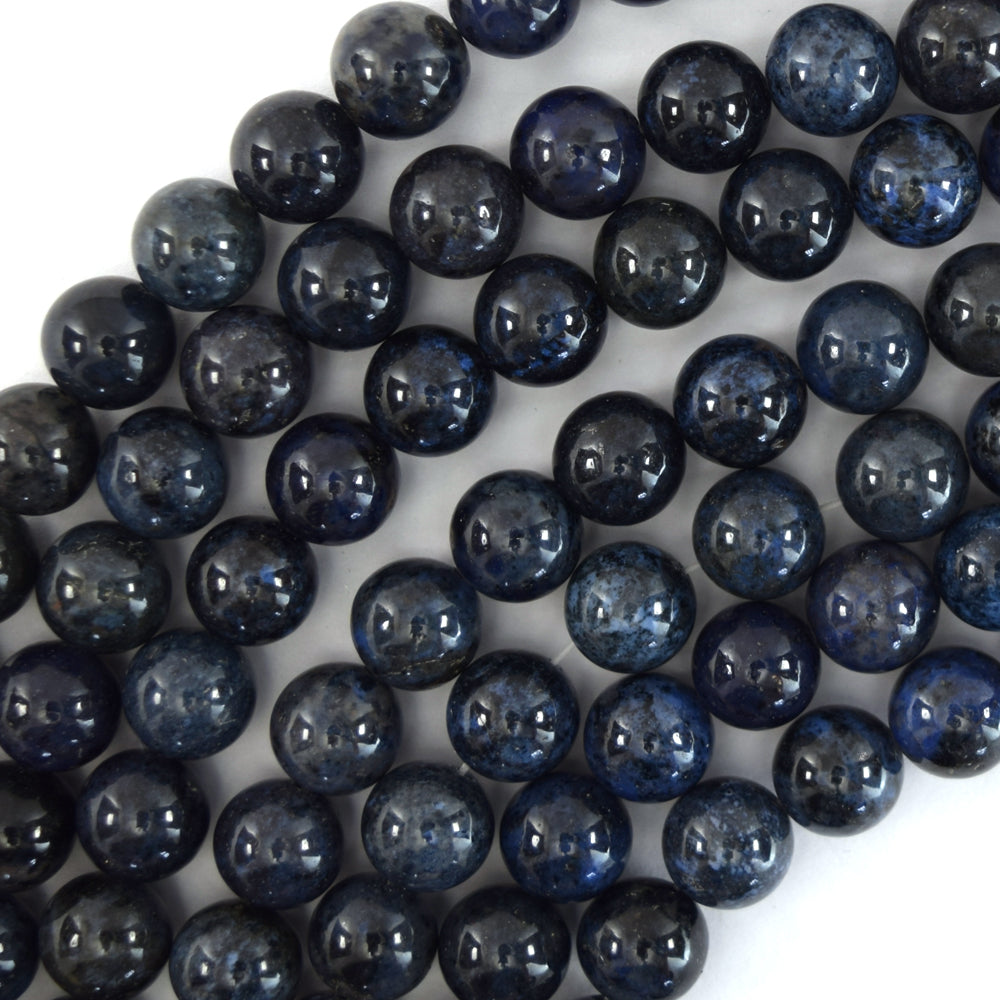 AA grade Natural Blue Dumortierite Round Beads 15.5" Strand 4mm 6mm 8mm 10mm