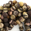 12mm matte brown zebra jasper round beads 15.5