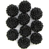 12mm synthetic black coral carved chrysanthemum flower pendant bead 10pcs