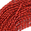 8mm red coral rice beads 16