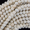 Natural Ivory Jade Round Beads Gemstone 15
