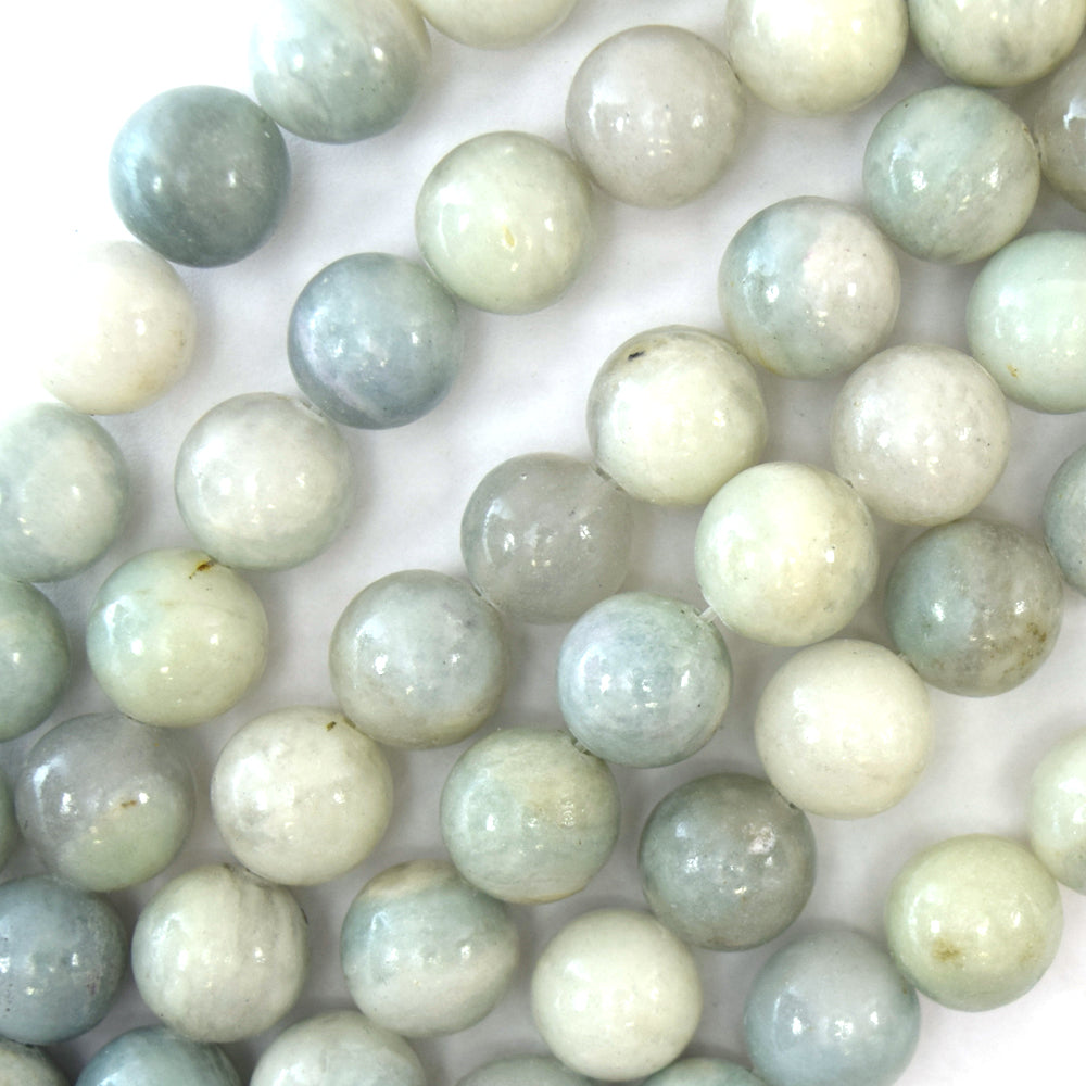 Natural Light Blue Aquamarine Round Beads 15.5" Strand S2 6mm 8mm 10mm 12mm