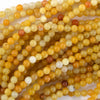 Natural Yellow Jade Round Beads Gemstone 15