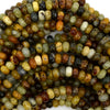 Natural Flower Jade Rondelle Button Beads Gemstone 15.5