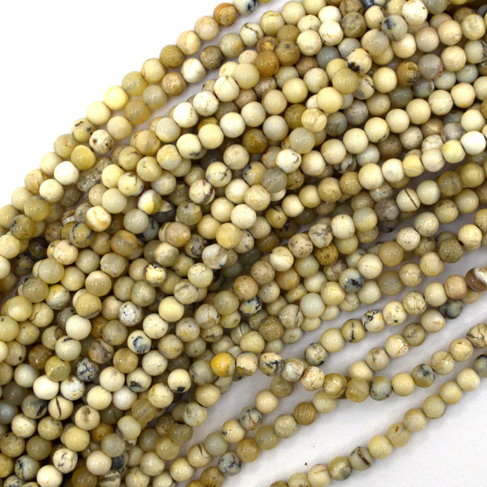 4mm african opal round beads 15.5" strand
