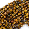Natural Tiger Eye Pebble Nugget Beads Gemstone 15.5