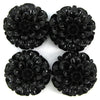 24mm synthetic coral carved chrysanthemum flower beads 15