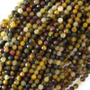4mm natural faceted brown pietersite round beads 15.5