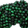 AA Green Tiger Eye Round Beads Gemstone 15.5