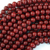 Ruby Red Jade Round Beads Gemstone 15