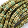 Brown Green Turquoise Heishi Disc Beads Gemstone 15.5