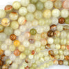 Natural Afghanistan Jade Round Beads Gemstone 15