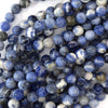Natural White Blue Sodalite Round Beads Gemstone 15