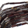13mm poppy jasper side tube beads 16