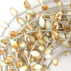 6x12mm faceted quartz teardrop beads 15.5