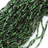 2mm natural faceted ruby zoisite round beads 15.5