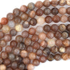 Natural Multicolor Sunstone Round Beads 15.5
