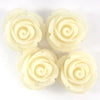 20mm synthetic coral carved rose flower beads 15