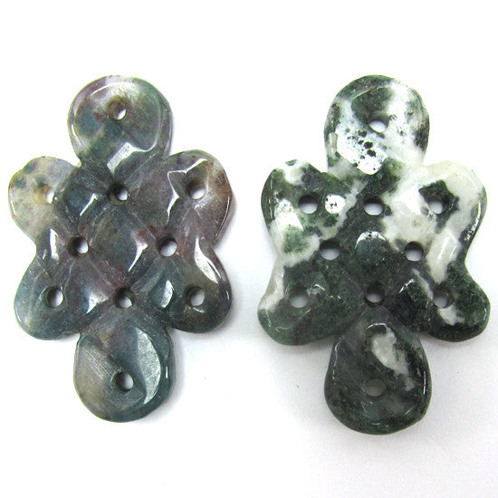 45mm indian agate carved pendant bead 1pc