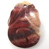 36x50mm poppy jasper carved pendant bead 1 pc