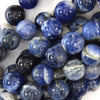 Natural White Blue Sodalite Round Beads Gemstone 15