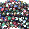 8mm multicolor pressed jade round 15.5