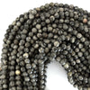 Natural Faceted Gray Map Jasper Round Beads Gemstone 15