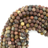 Natural Matte Chohua Jasper Round Beads Gemstone 15