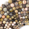 Natural Peruvian Multicolor Pink Opal Round Beads 15