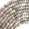 Natural Faceted Cream Crazy Lace Agate Rondelle Button 15