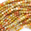 Natural Golden flower Jade Round Beads Gemstone 15