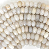 Natural Faceted Cream Crazy Lace Agate Rondelle Button 15