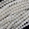 AA Natural Flash Milky White Moonstone Round Beads 15