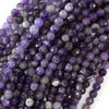 Natural faceted Purple Amethyst Round Beads Gemstone 15