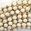 Natural Beige Jade Prism Double Point Cut Faceted Beads 15.5