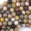Natural Peruvian Multicolor Pink Opal Round Beads 15