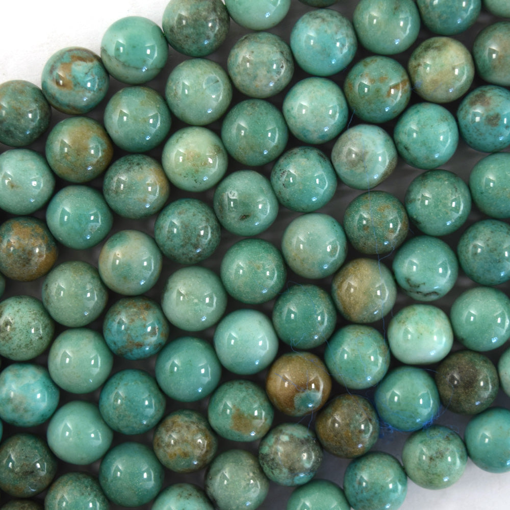 Natural Dark Green Chrysoprase Round Beads Gemstone 15" Strand S3 6mm 8mm 10mm