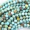 Brown Matrix Cream Blue Turquoise Round Beads 15