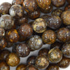 Natural African Brown Opal Round Beads Gemstone 15.5