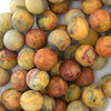 12mm matte natural crazy lace agate round beads 15.5