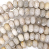 Natural Faceted Cream Crazy Lace Agate Rondelle Button 15